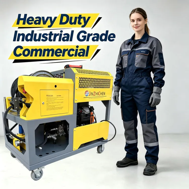 Industrial Drainage Cleaning Machine 60LPM 27HP Engine Powered Sewer Cleaner for Municipal Utility Work