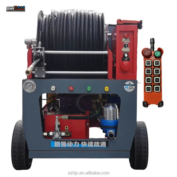 - Pipe Jetting Sewer Unblocking Machine Remote Control High Pressure Sewer Jetter Drainage Cleaning Machine