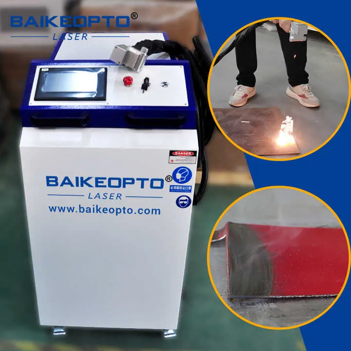 2000W Fiber Laser Descaler Metal & Aluminum Rust Removal Paint Coating Oil Handheld Water Cooling Continuous Cleaning Machine