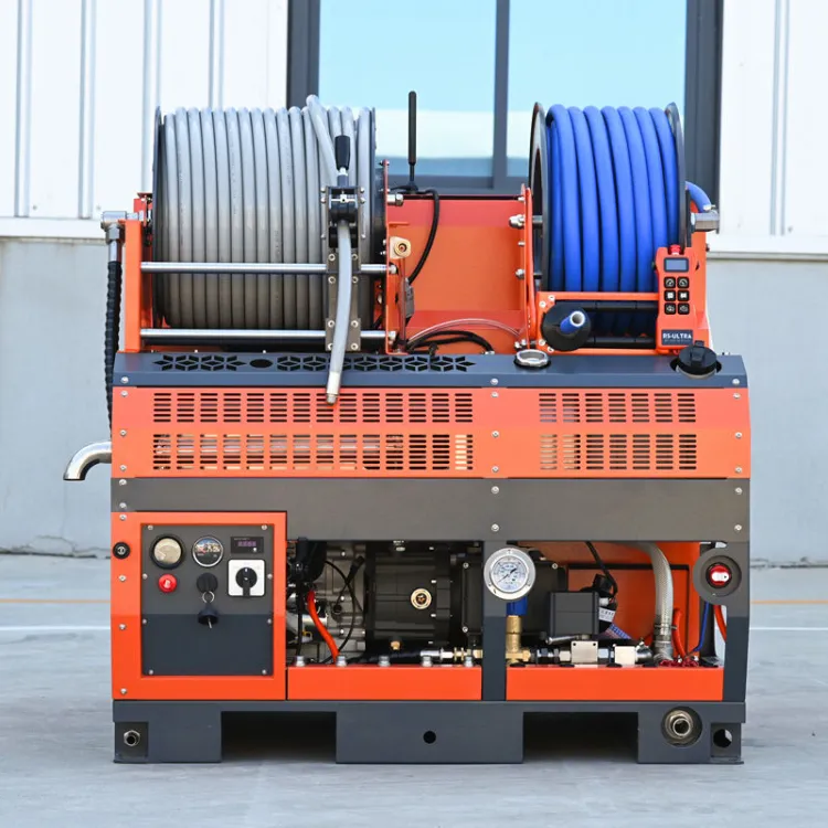 WS1865-pro 2600psi16gpm Drain Jetting Machine 500L Stainless Steel Water tank Remote Control Pipe Cleaning Machine for Plumber