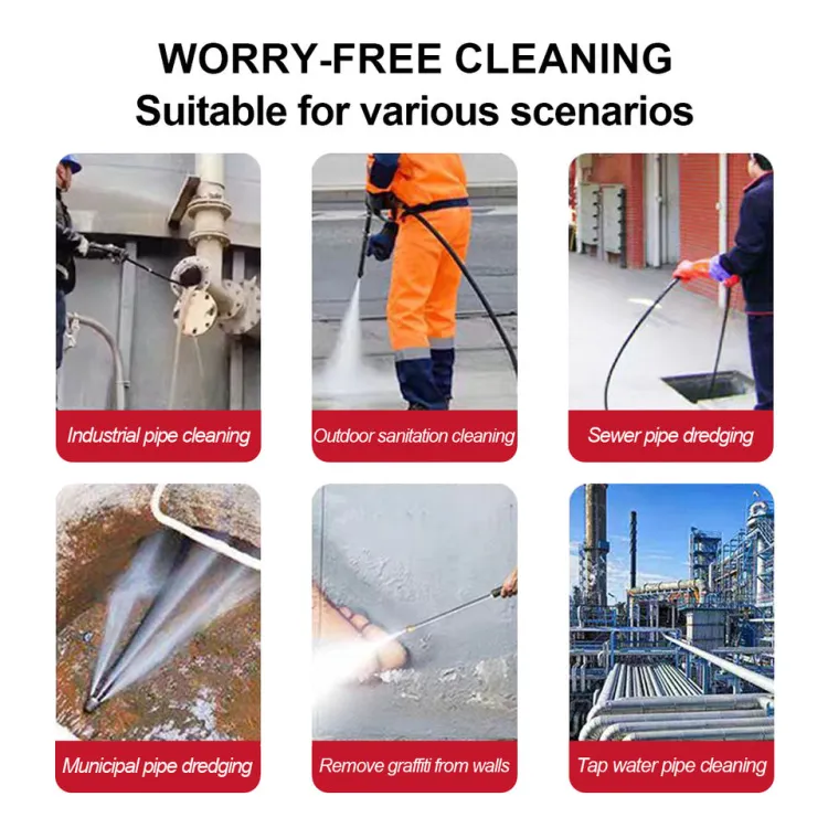 LC Convenient Mobile High Pressure Sewer Pipe Cleaning Machine 170bar 8lpm Condition Pump Sewage Pipe Cleaning Equipment