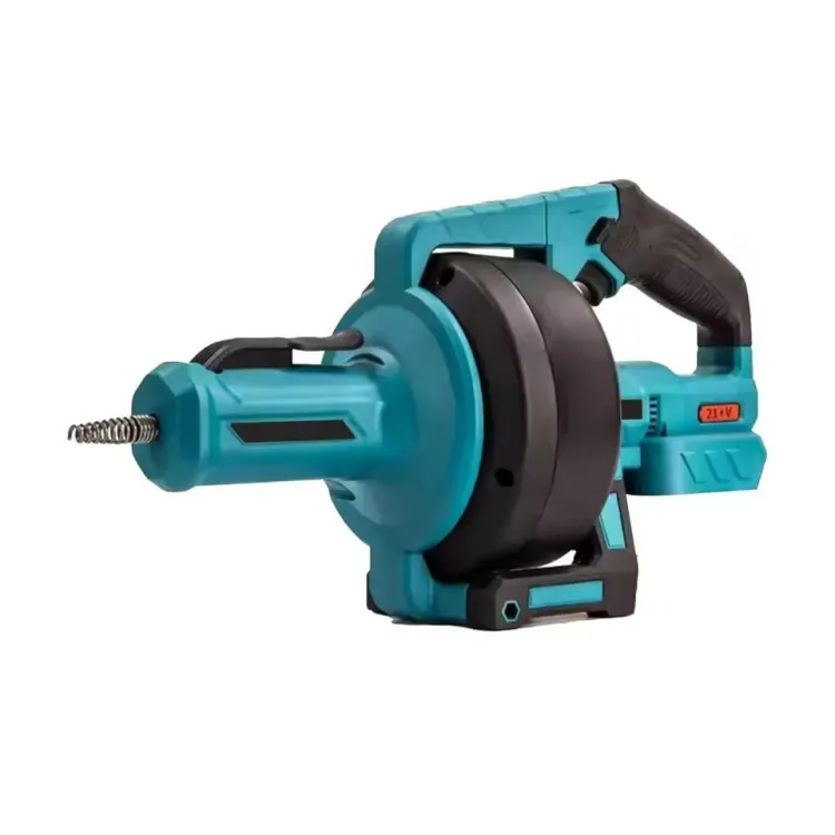 Electric Drain Cleaner 21V Brushless Motor Sewer Snake 7M Steel Cable for Toilet Kitchen Bathroom Sink Cordless Drain Auger