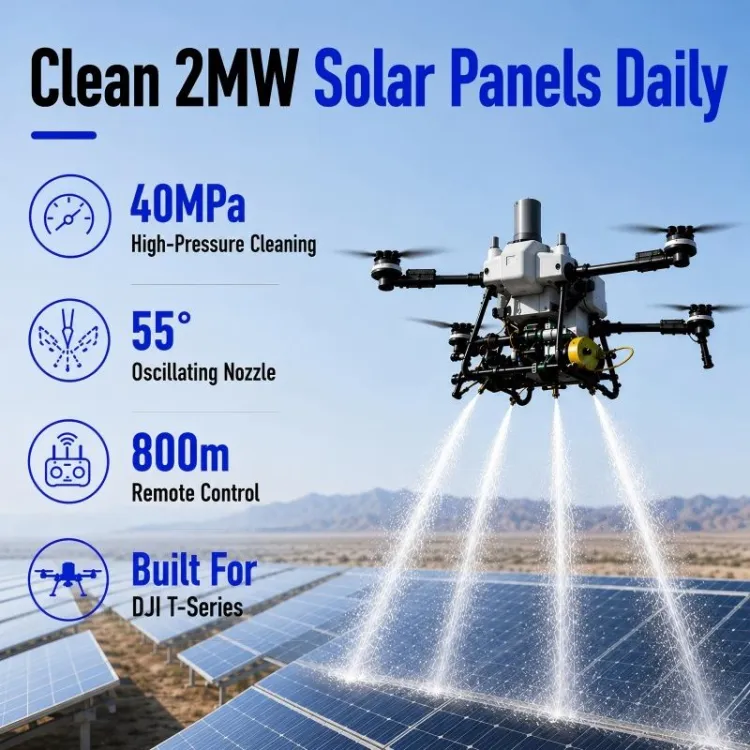 Foxtech AeroClean S4 40MPa 4 Nozzle 2MW Per Day Efficiency PV Solar Farm O&M Service High Altitude Aerial UAV Cleaning System