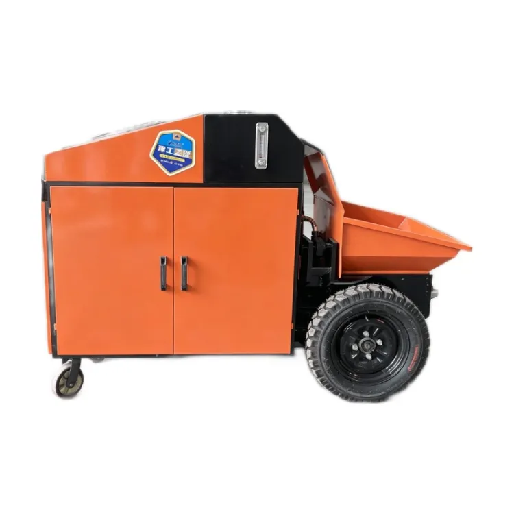 High Performance Small Concrete Pump with Long Conveying Distance for Rural Construction