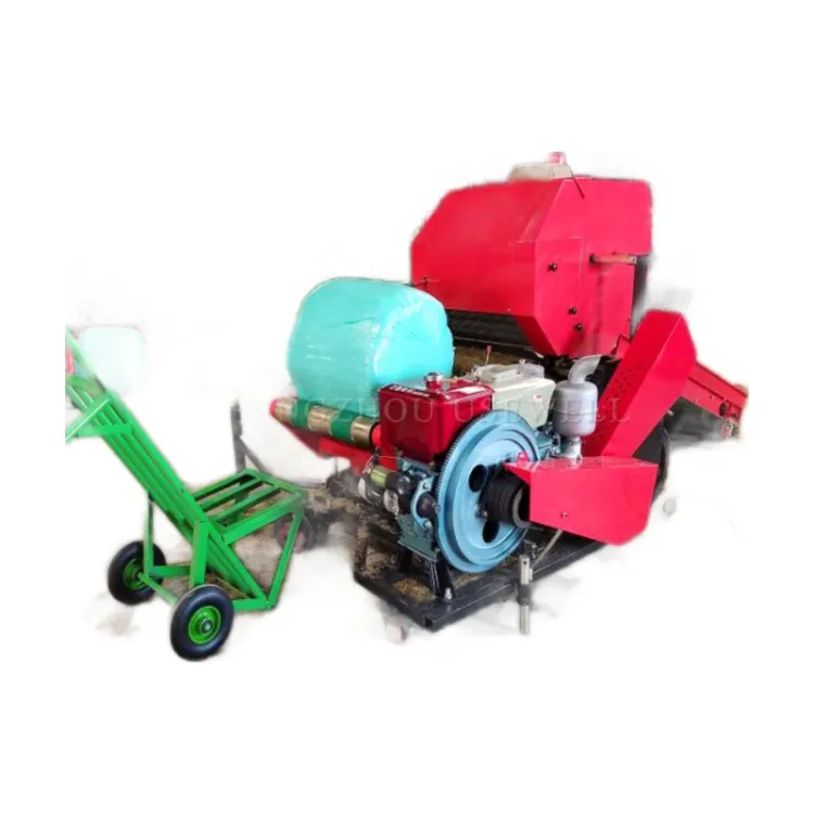 Diesel Automatic Hay Pto Grass Straw Baling Silage Balers Wrapper Packing Machine Round Baler Machine for Farm