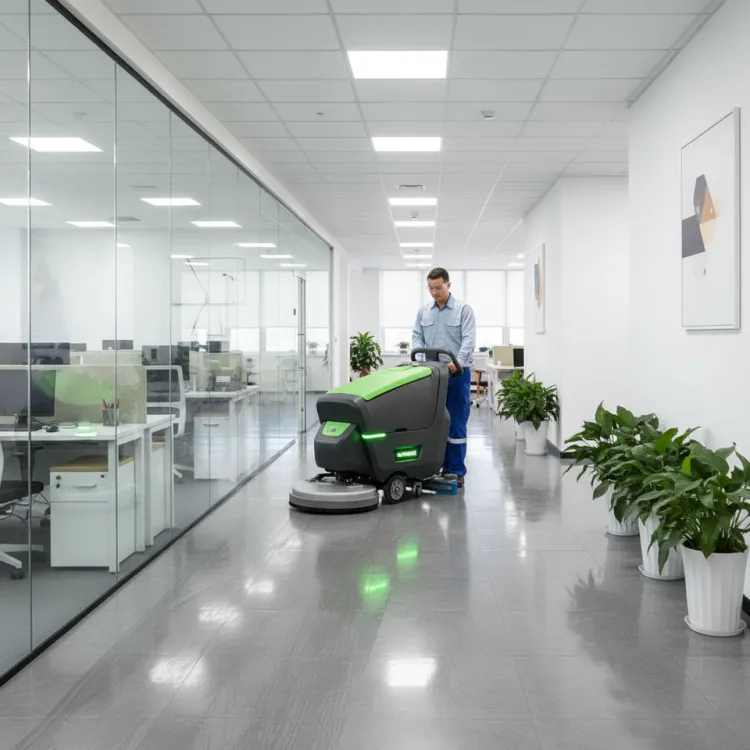 Commercial Industrial Electric Floor Scrubber Sweeper Wet Dry Vacuum Cleaner With Squeegee