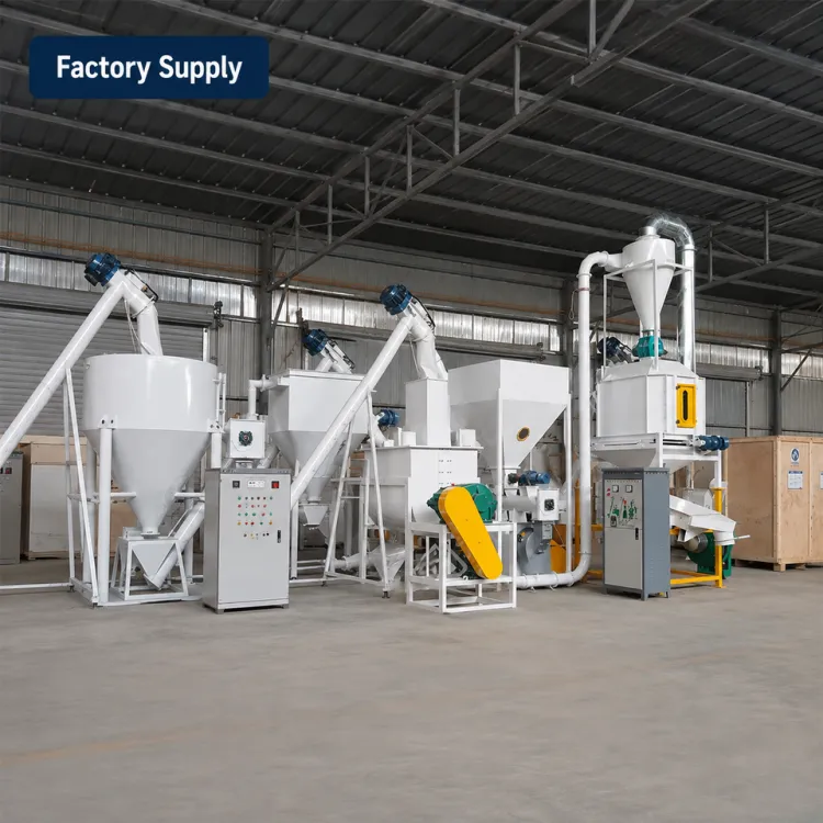 Feed Business Startup Production Line for Small Scale Grain Milling Mixing Weighing and Retail Bag Packing
