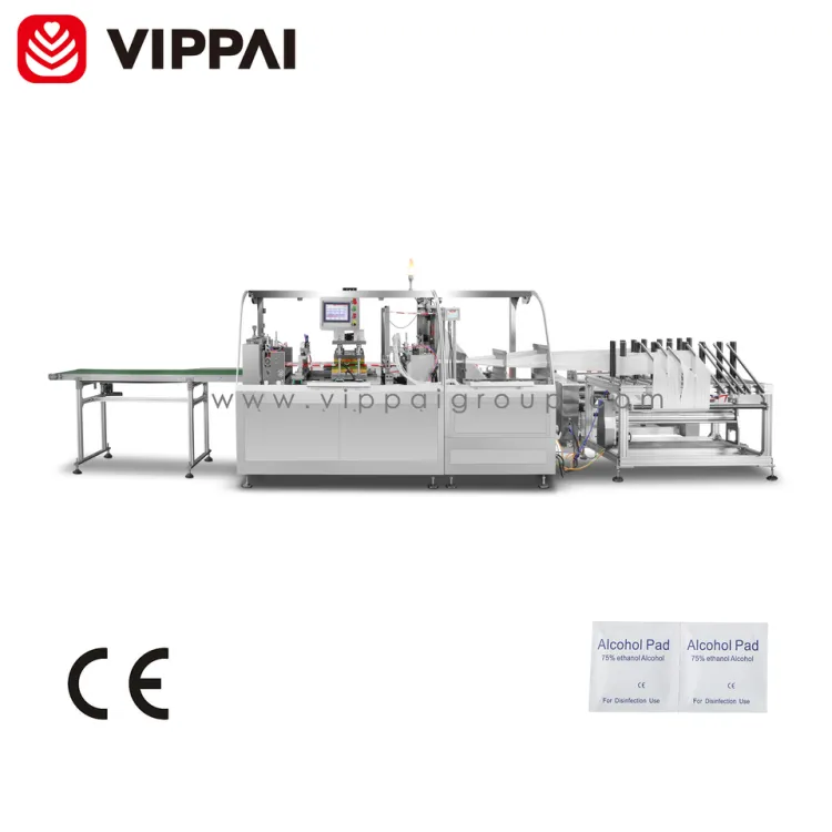 VIPPAI Great Manufactured Cosmetic Alcohol Pad Cotton Pad Making Packing Machine Production Line
