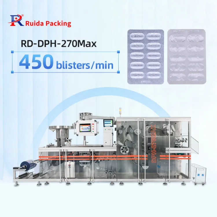 DPH-270Max High Speed Automatic Aluminum Plastic Alu Alu Roller Plate Tablet Capsule Blister Packing Machine
