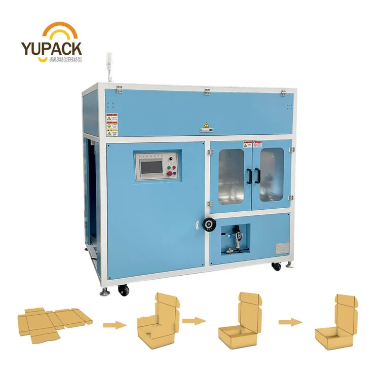 Corrugated Box Folding Carton Forming Machine Auto Case Tray Erector Cardboard Tray Former Machine