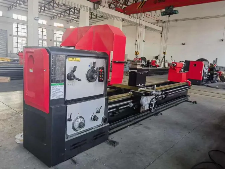 Horizontal Universal Manual Lathe CW6180 High Precision Heavy Duty 4 Tool Stations 380/220V 8000mm Max A2-11