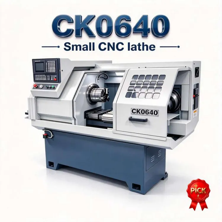 CNC Lathe Machine CK0640 Flat Bed CNC Lathe GSK 2 Axis 260mm Swing Metal Turning Lathe for Shaft and Disc Parts