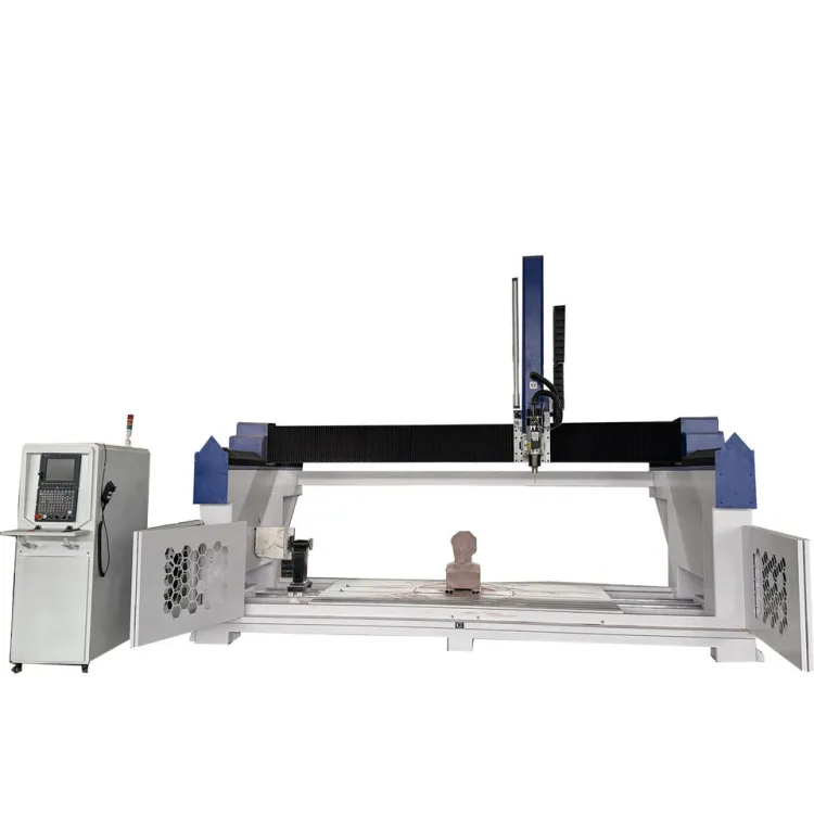 4 Axis CNC Router Wood Lathe Turning & Sculpture Carving 4th Axis Rotary Table Mini CNC with Servo Motor for
