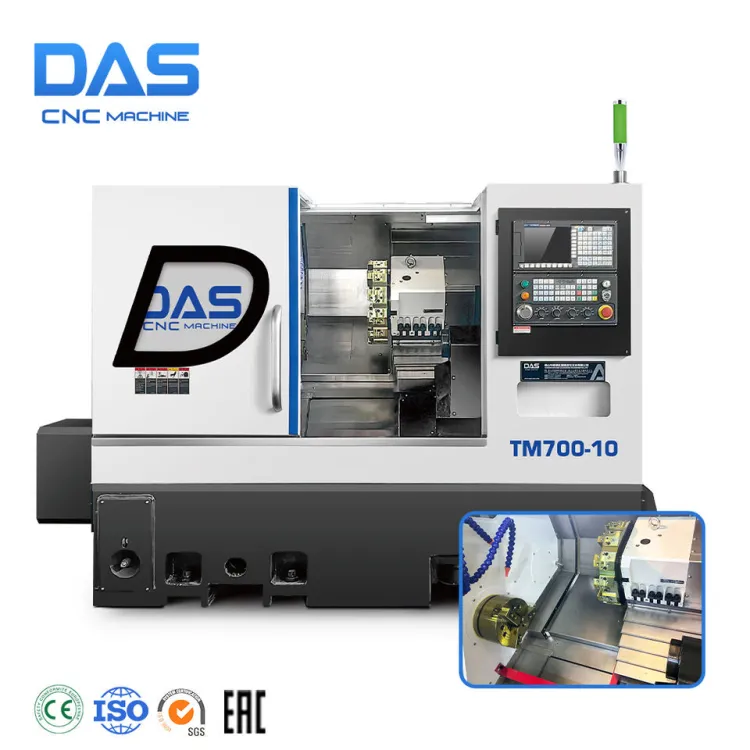 DAS TM-700-10 CNC Turning Center Single Syntec Fanuc GSK Control 15-Station Tool Post