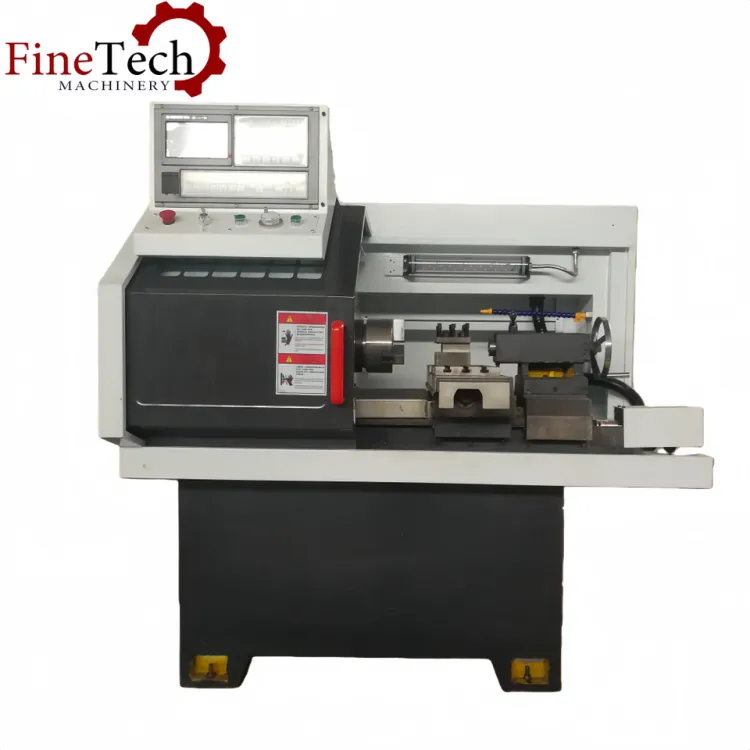 FineTech CK0632 Compact Precision Horizontal CNC Lathe Machine Hard Rail Structure GSK Control Single Spindle 350mm Swing Mini