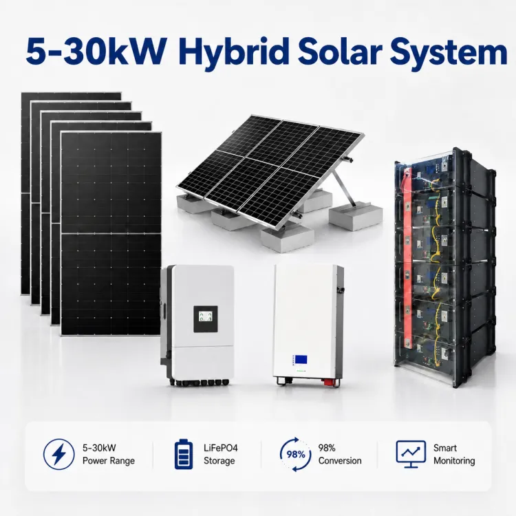 3KW 5KW 8kw 10KW Complete Solar System for Home 30kw Solar System Hybrid 20kw Complete Set Hybrid Solar System