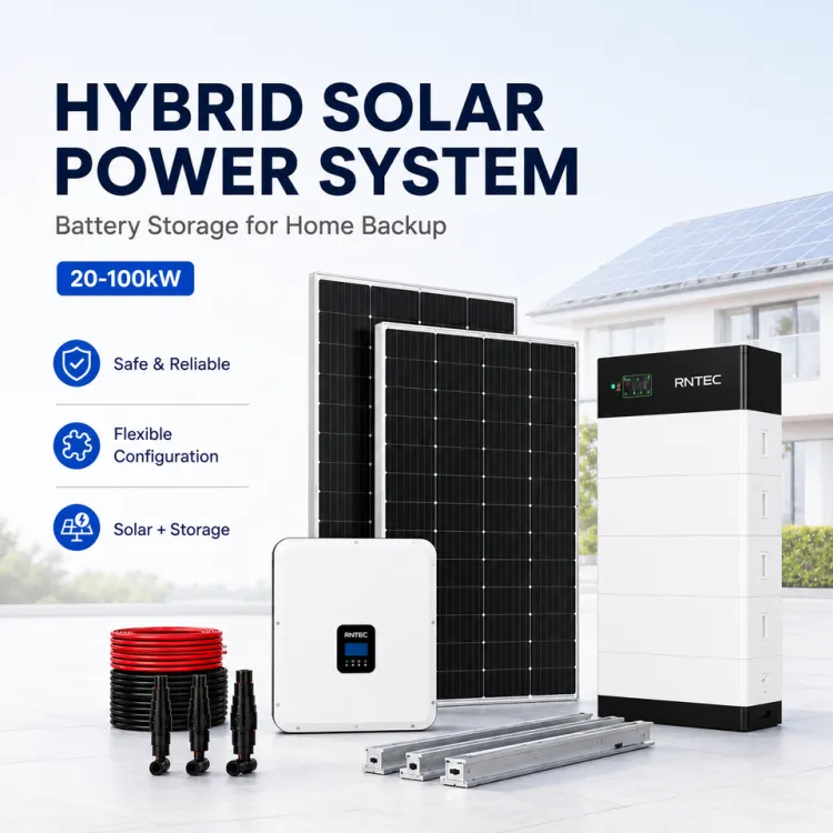 Complete Hybrid Solar Power System 20kW 50kW 100kW with Battery Storage for Off Grid and On Grid Applications