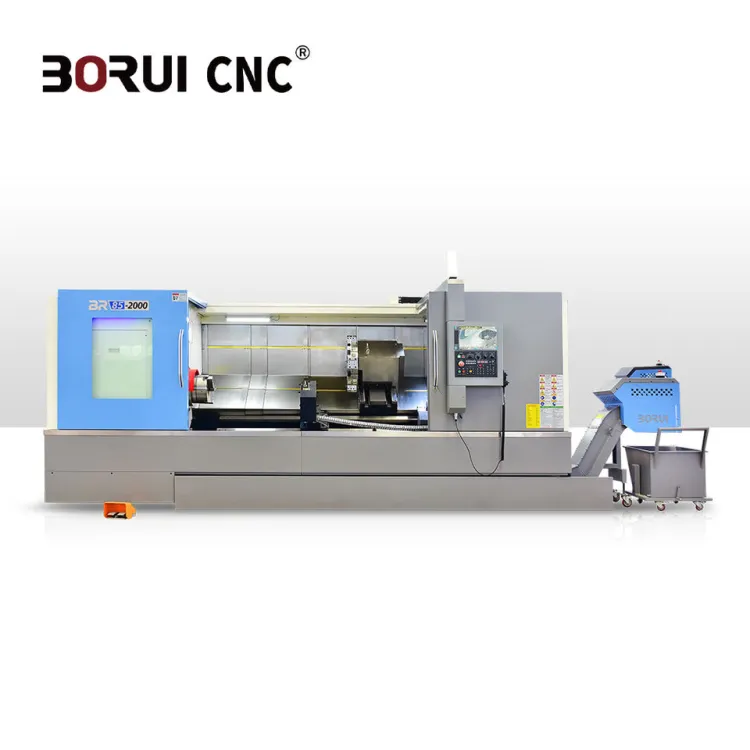 BR85-2000 Power Tool Turret Hydraulic Chuck Tailstock Fanuc GSK Systems Inclined Bed CNC Lathe High Precision