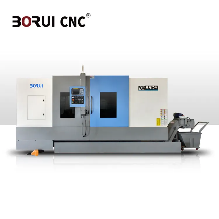 BR85DY Heavy Duty Horizontal Slant Bed CNC Lathe Machine with Live Tool Turret for High Speed Turning Milling Tapping One Setup