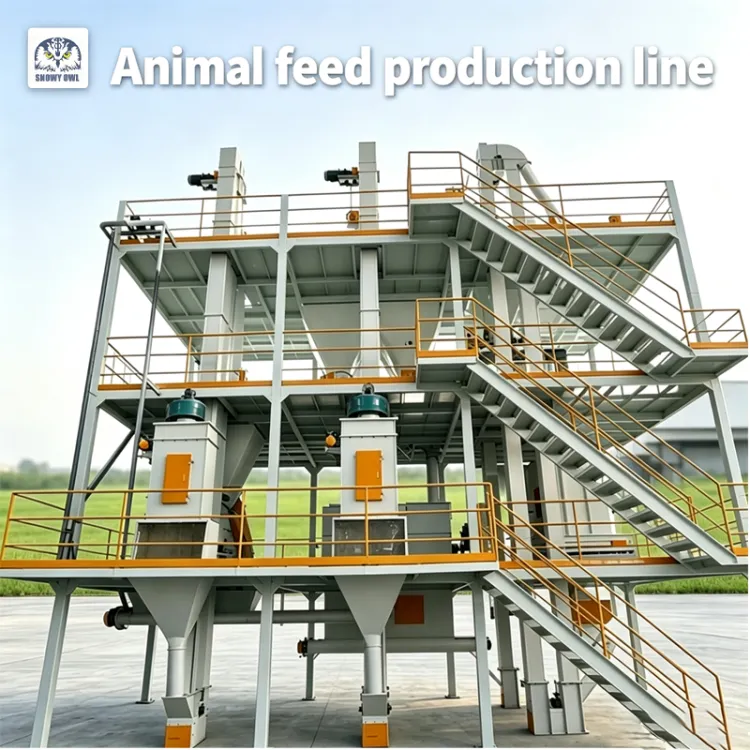 1-15t/h Fully Automatic Animal Feed Pellet Production Line Complete Poultry Feed Mill Plant for Chicken Pig Cattle Sheep