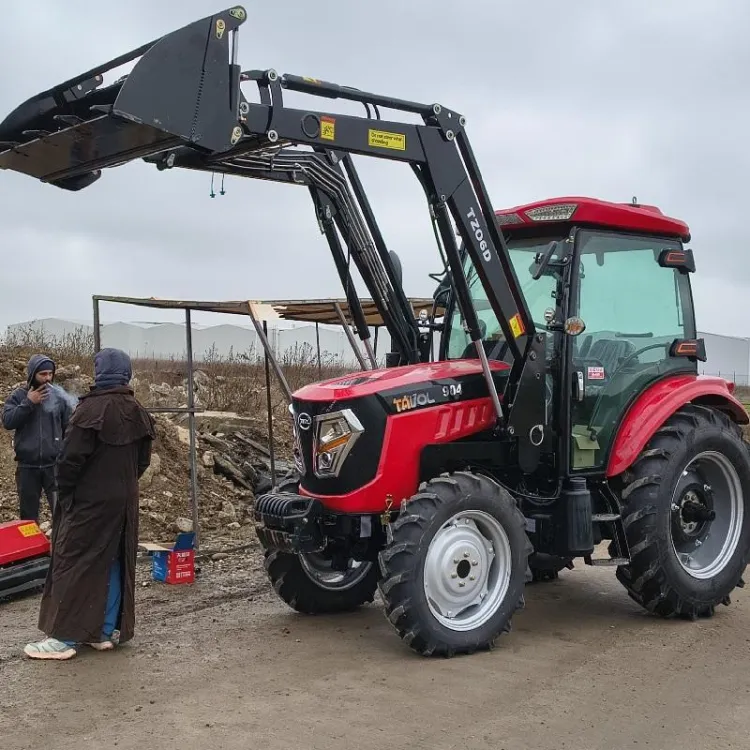 80HP 90Hp 100Hp Farm Heavy Duty Tractor With Front end loader Rotavator Rotary Tiller Cultivator Optional Attachment