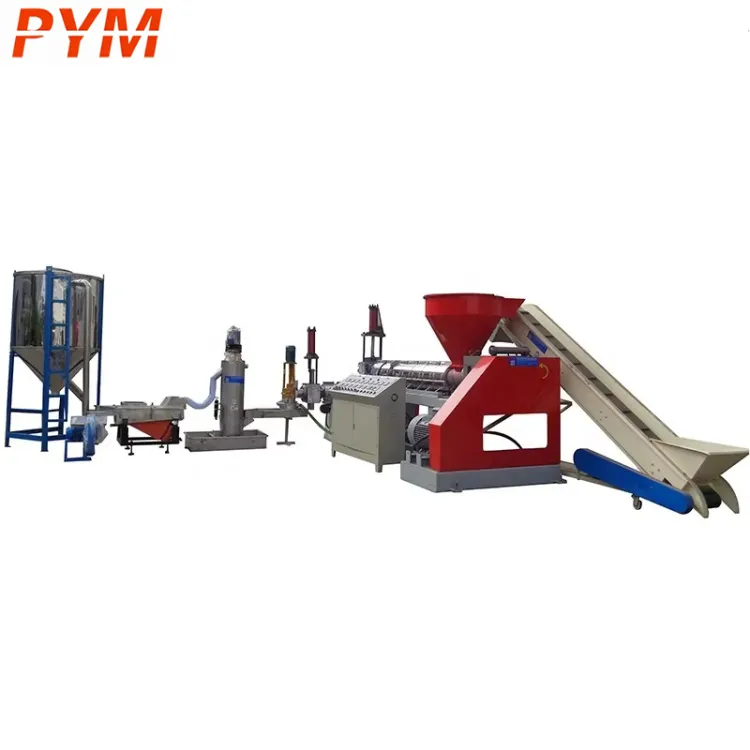 Automatic Double Stage Single Screw PP PE PET HDPE LDPE Plastic Pellet Making Machine Motor Engine Granulator/Extruder SJ-120