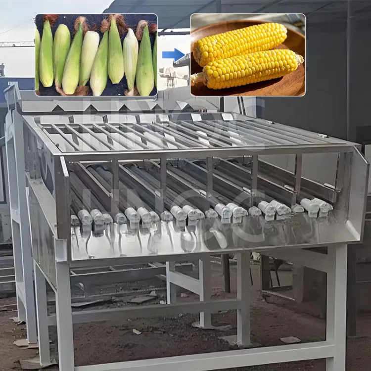 HNOC Mobile High Electrical Fresh Sweet Corn Husk Peeling Machine Corn Dehusking Big Capacity Maize Sheller for
