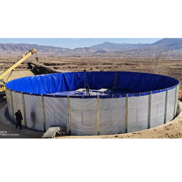 Corrugated Steel Water Storage Tank for Farm Irrigation Agriculture Galvanized Steel Food Grade PVC Liner 1 Year 10 Years