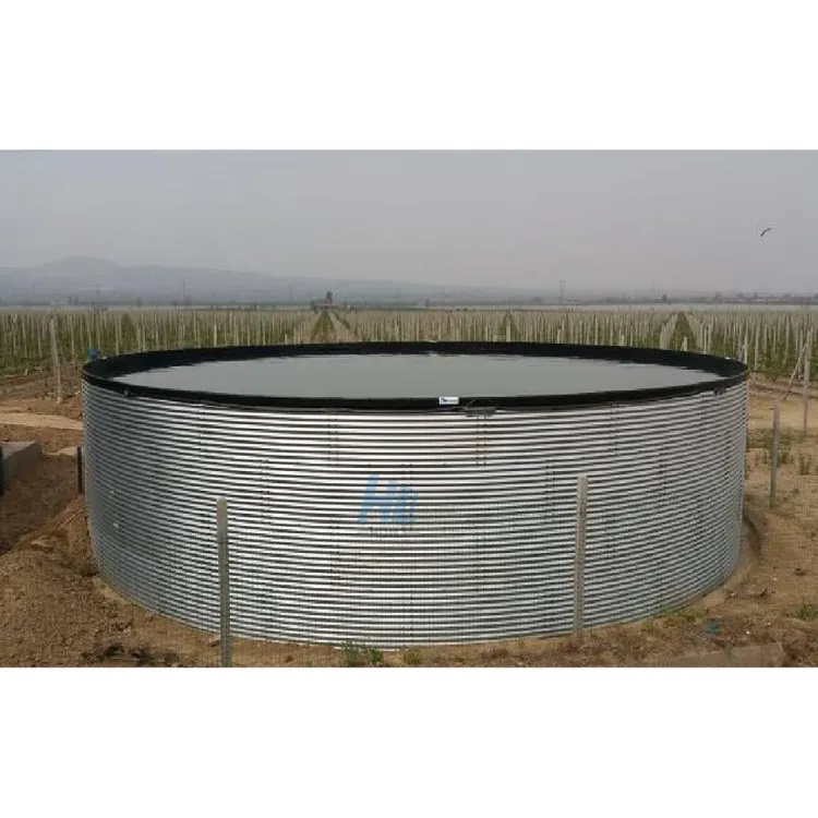 Stock Tank 100 000 Litre Corrugated Galvanized Steel Water Tanks Food Grade PVC Liner 1 Year for Farm Irrigation Rainwater