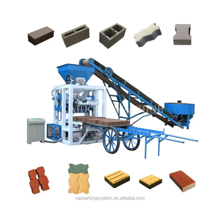 KAIQIAN Semi Automatic 4-24 Cement Hollow Blocks Industry Brick Paver Making Machinery Hollow Block Brick Making Machine on