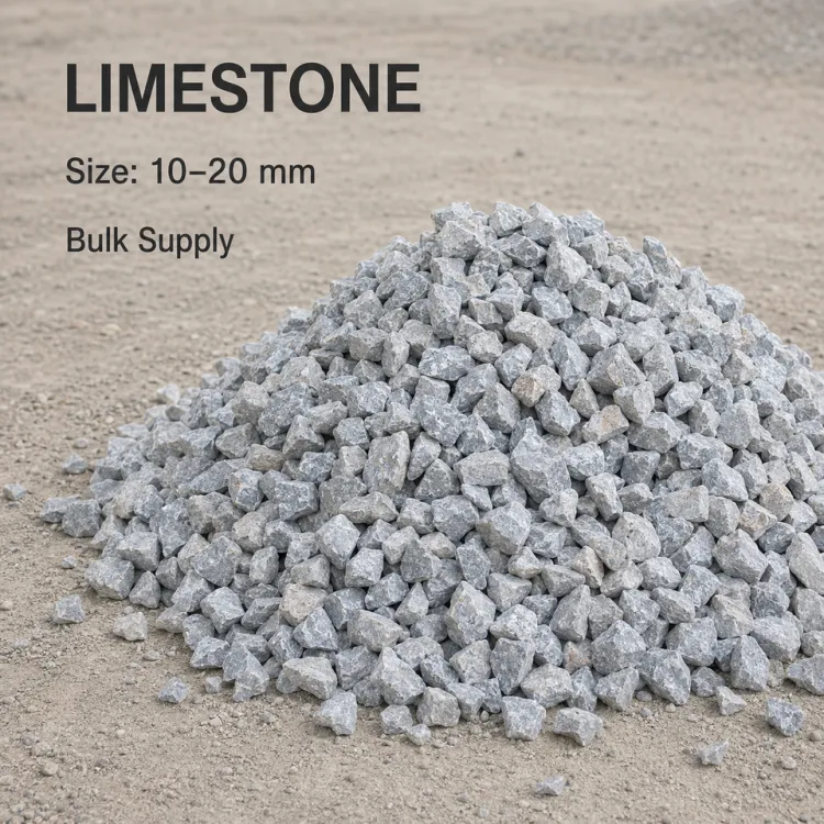 Industrial Crushed Limestone 10-20mm in Bulk for Cement Plant Raw Material Supply