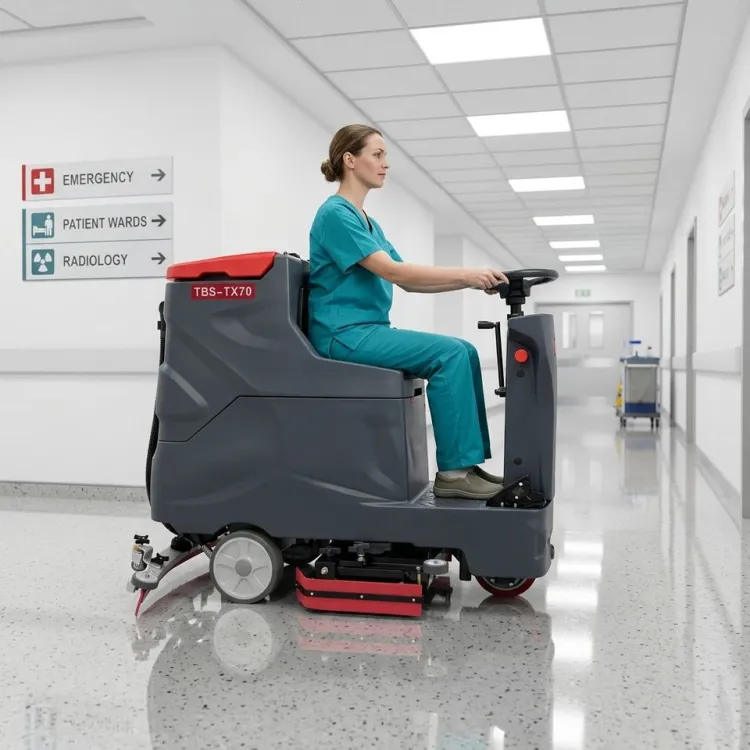 Battery Ride on Floor Sweeper Machine Road Sweeper for