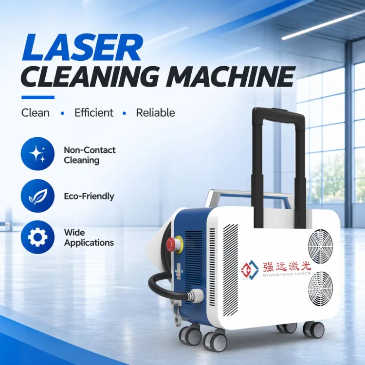 200W Pulsed Q-Switched Fiber Laser Cleaning Machine for Rust and Metal Oxide Removal on Wood Stone Stainless Steel