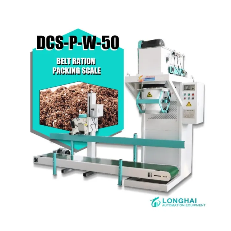 25-50kg Pneumatic Compost Organic Fertilizer Soil Bagging Machine High-Accuracy