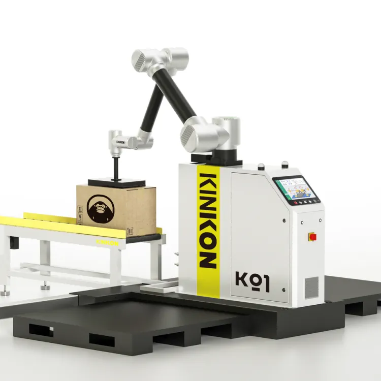 KINKON Automatic Palletizing Machine for Stacking Paper Plastic Metal Glass Cartons Cases