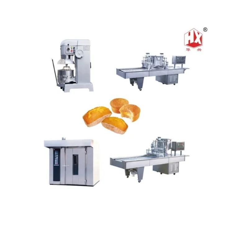 Competitive Cupcake Baking Equipment Custard Cake Production Line