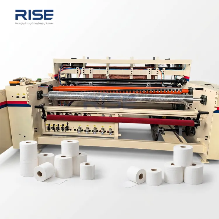 Toilet Paper Production Line Full Automatic Paper Roll Toilet Paper Rewinding Machine