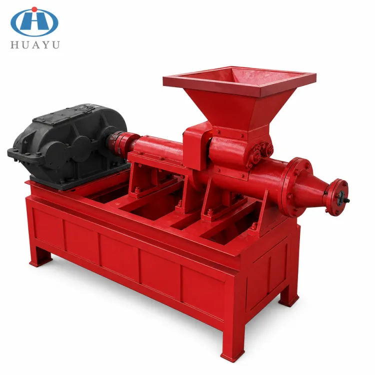 - Coal Fines Briquette Production Line Stick Extruder Charcoal bar Making Machine