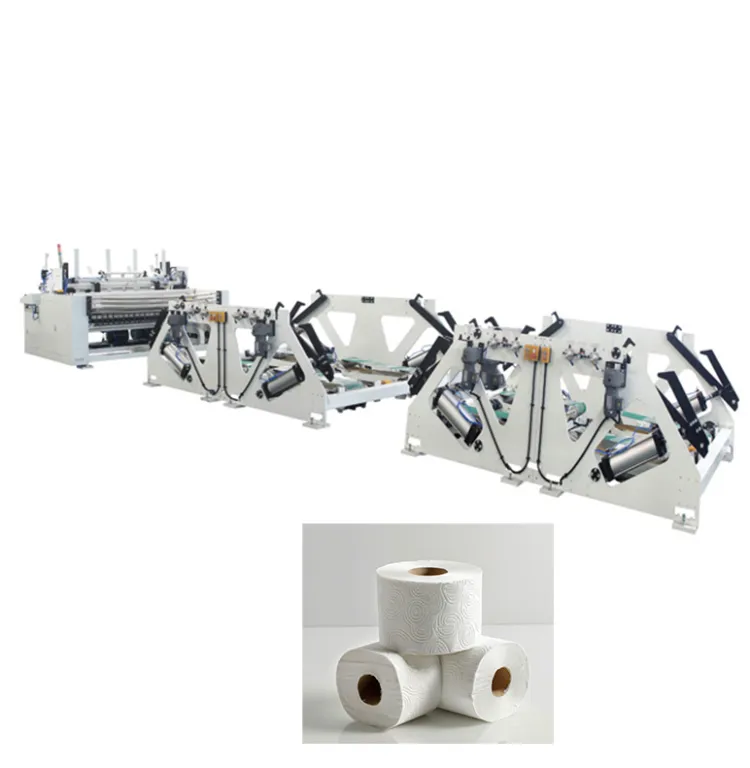 High Speed Automatic Jumbo Roll Toilet Paper Rewinding Machine Toilet Tissue Converting Machinery for Tissue Mill