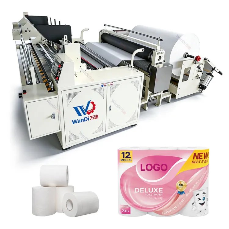 Small Business Tissue Paper Converting Machine Toilet Roll Tissue Paper Rewinding Making Machine for Making Toilet Paper