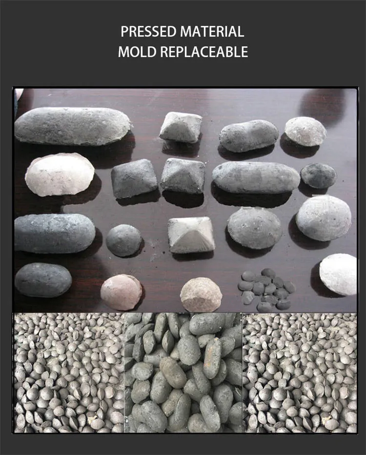 Coal Briquette & Charcoal Ball Press Machine Line with AC Motor High Capacity Production