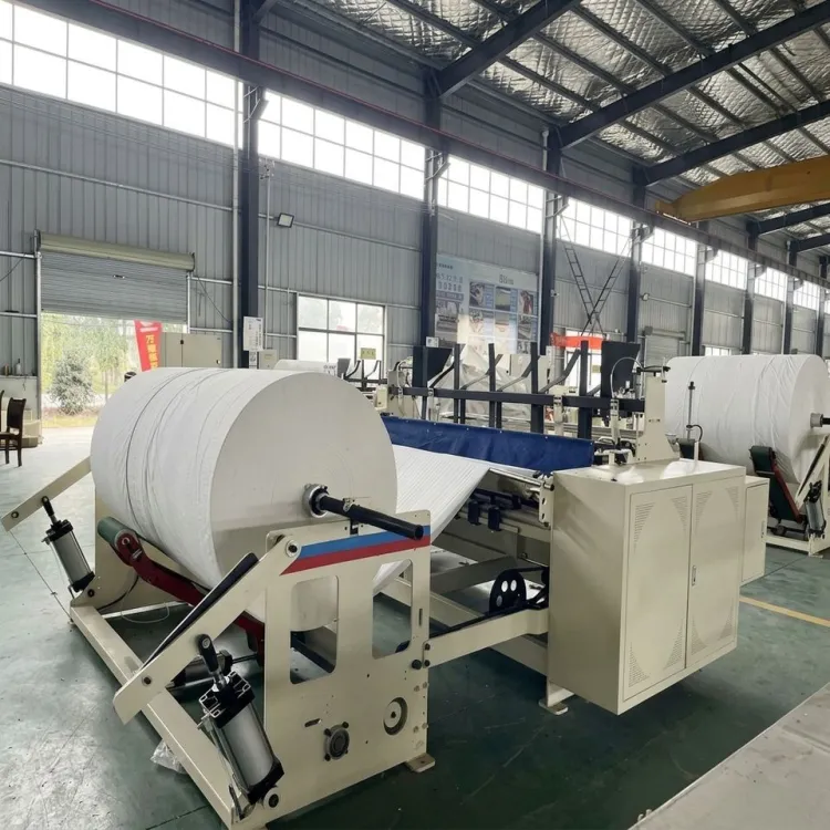 High-Speed Fully Automatic Toilet Tissue Production Line with Rewinding, Embossing and Packaging