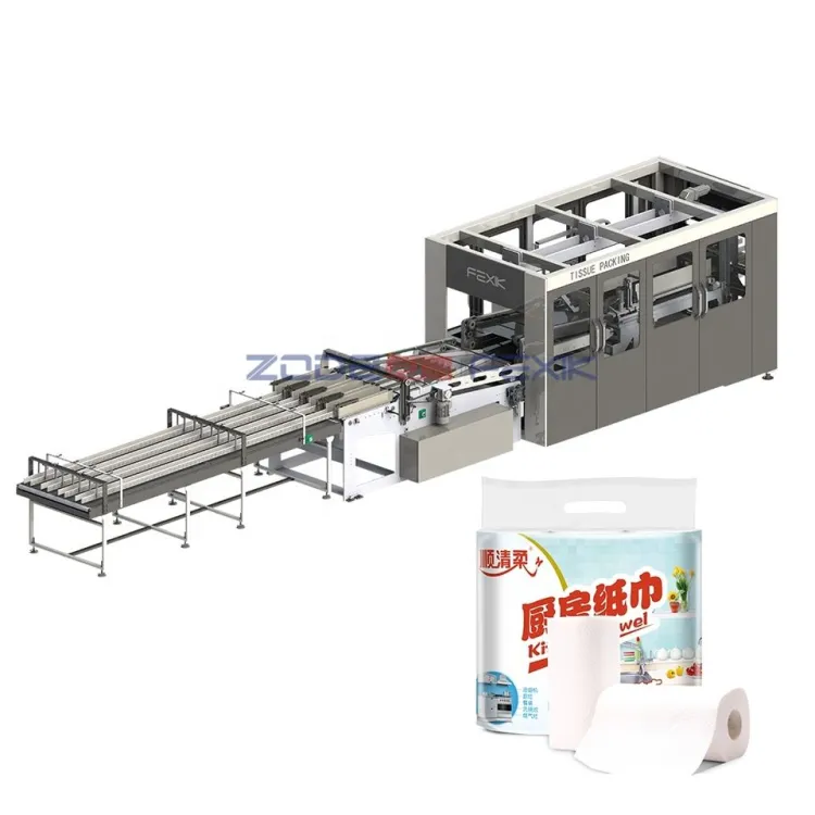 T3AL Tissue Paper Packaging Machine Toilet Paper and Kitchen Towel Roll Packing Machine Toilet Paper Production Line