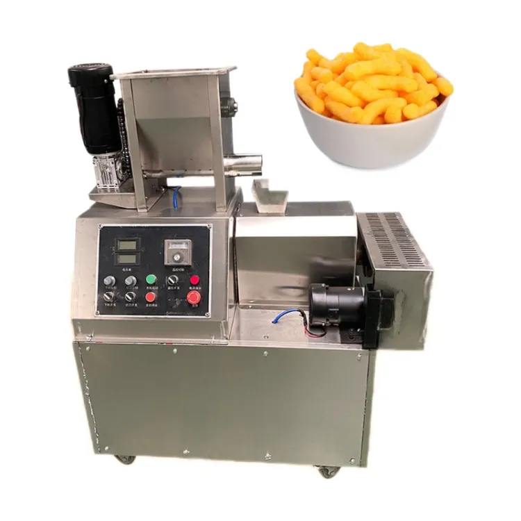 Commercial Corn Puff Making Machine Cheese Ball Making Machine Single Screw Extruder Machine for