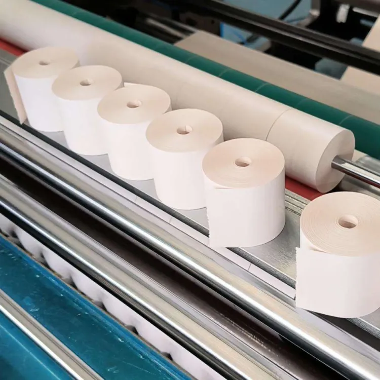 1200mm Automatic Cored Thermal Paper Jumbo Roll Flow Slitting Wrapping Machine Processing Line