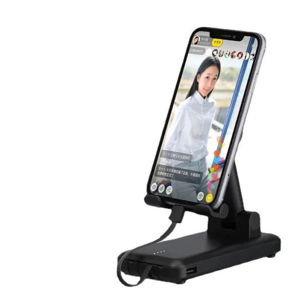 Z89 Desktop Phone Holder Fast Phone Charger TYPE-C 10000mAh Live Phone Stand 4 Cables Power Bank