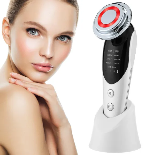 Ems Multifunctional Radio Frequency Handheld Photon Skin Care Lifting Led Infrared Facial Massager Device