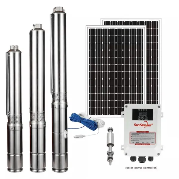 Complete Solar Submersible Water Pump Kit with Aluminium Protection