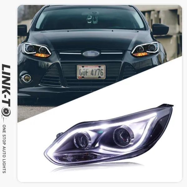 Ford Focus 2012 to 2014 Headlight Assembly Modified LED Daytime Running Lights