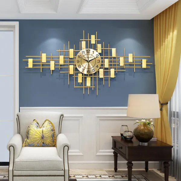Creative clock wall-mounted table modern light luxury pendant mute clock